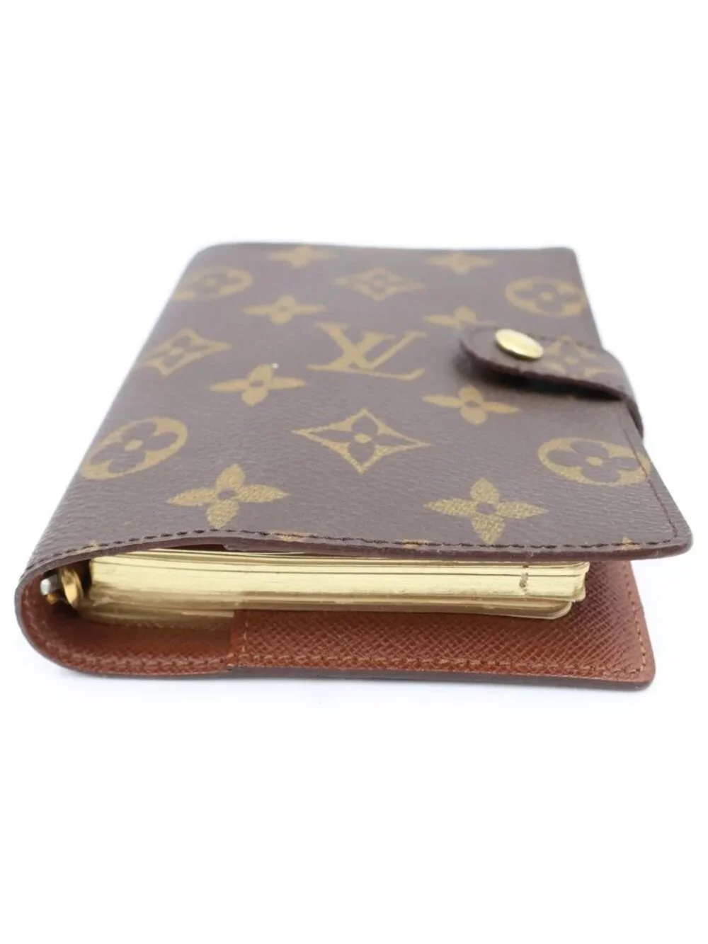Louis Vuitton Monogram Agenda PM Leather Planner Cover M6 Brown